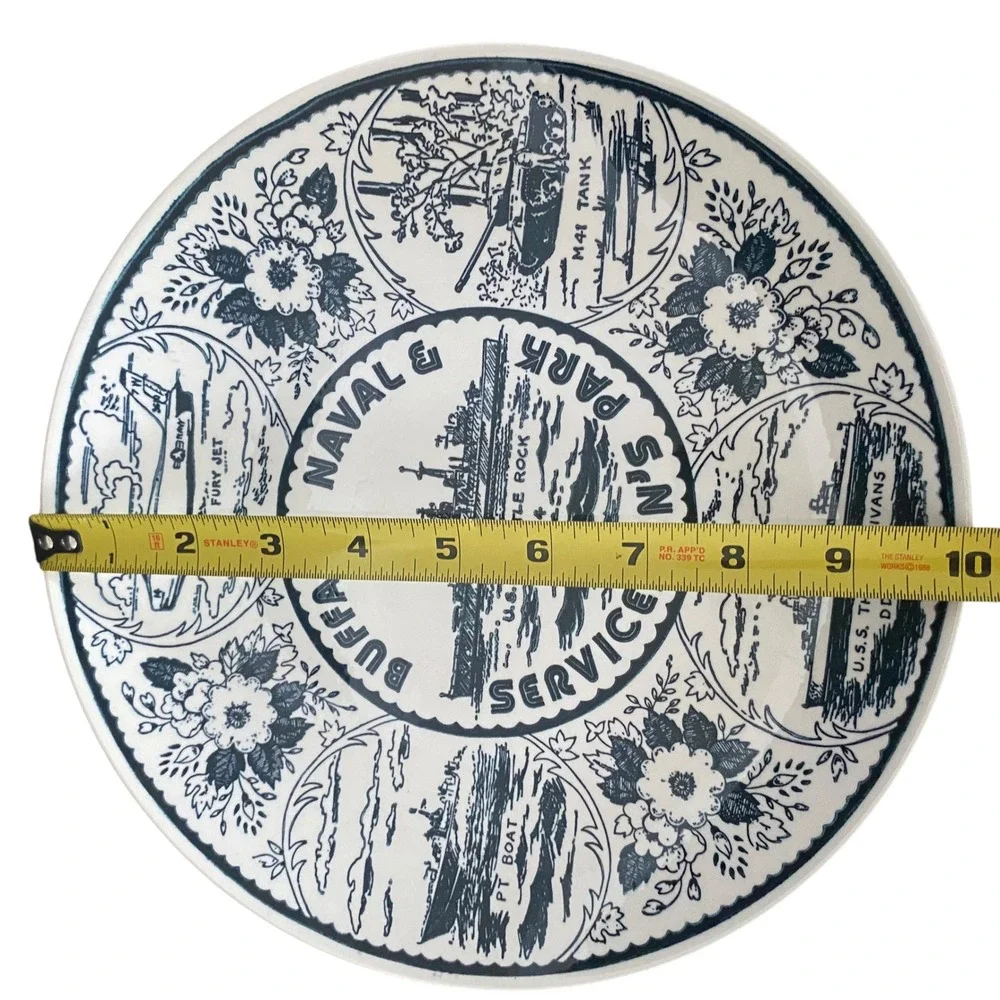 Buffalo Naval Servicemens Park Souvenir Plate USS Little Rock‎ Ironstone 9.25in